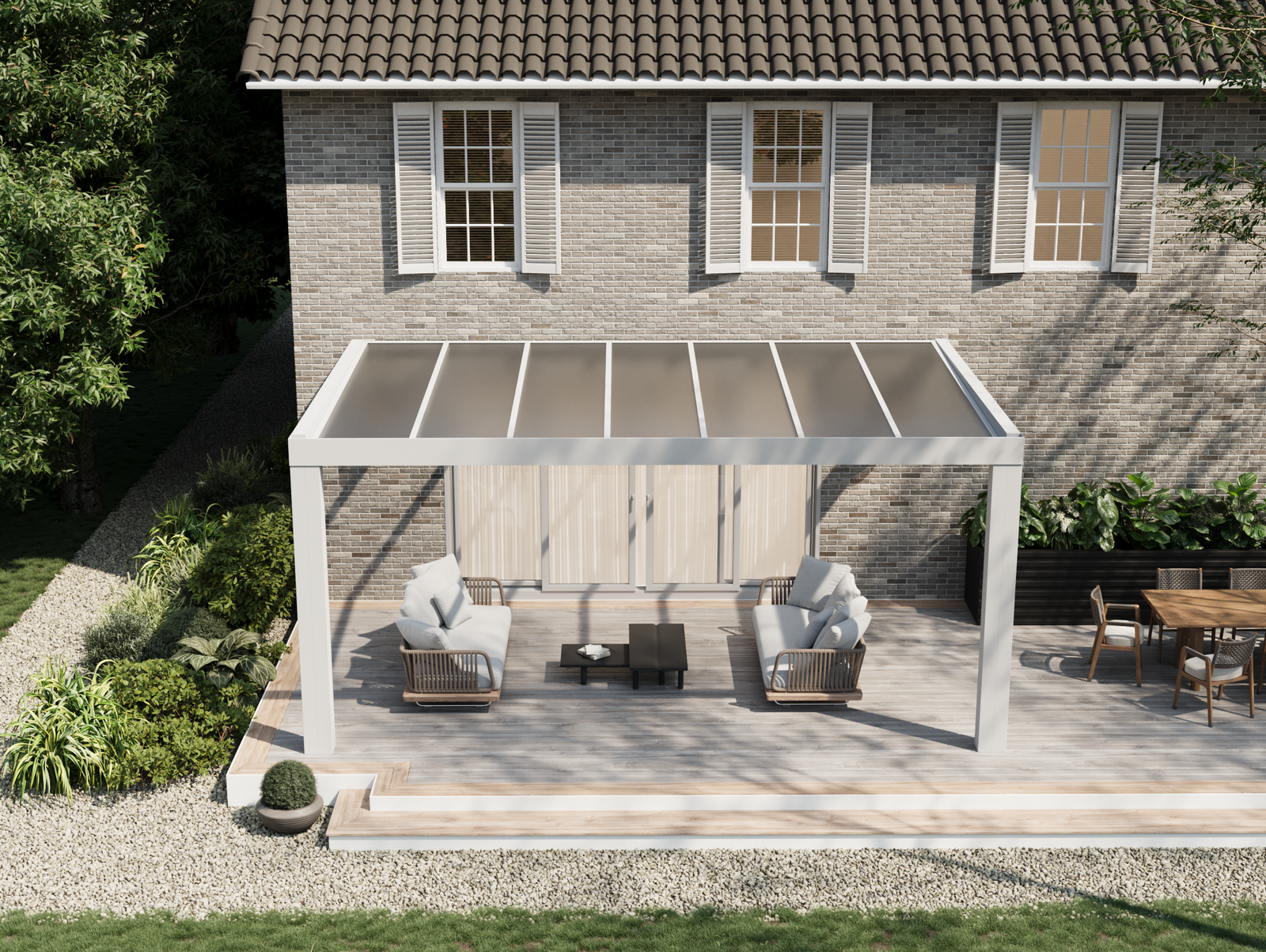 Tuinkamer met plat dak