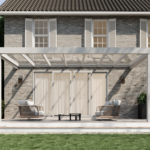 beyaz kübik veranda